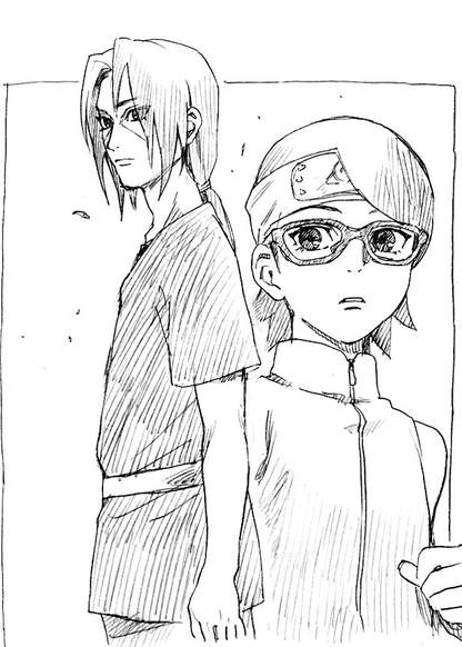 Naruto dj - Sarada-chan and uncle Itachi обложка